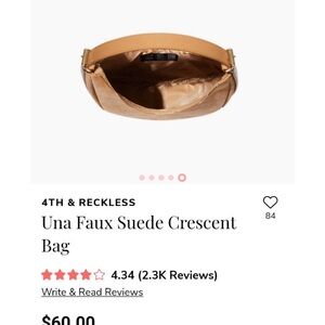 4th and Reckless faux suede bag